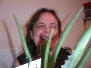 Lotta Sjöberg presenterar sina Aloevera produkter